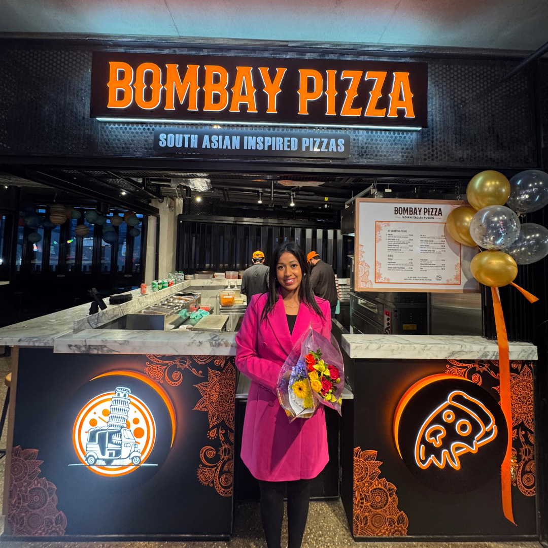 Anisa Khan in Bombay Pizza Camden Market